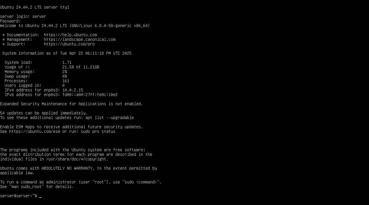 First boot
