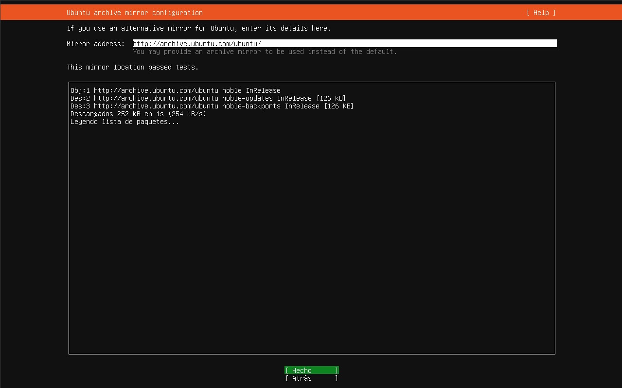 Configuración de mirror