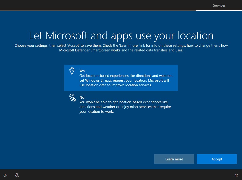Cortana settings