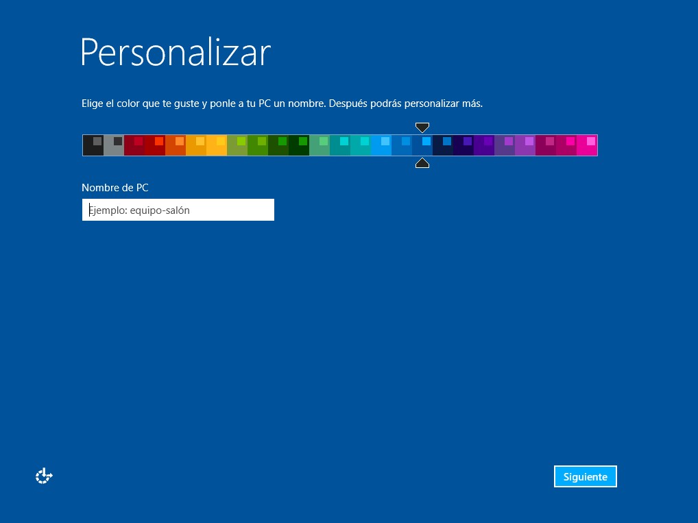 Inicio de instalación