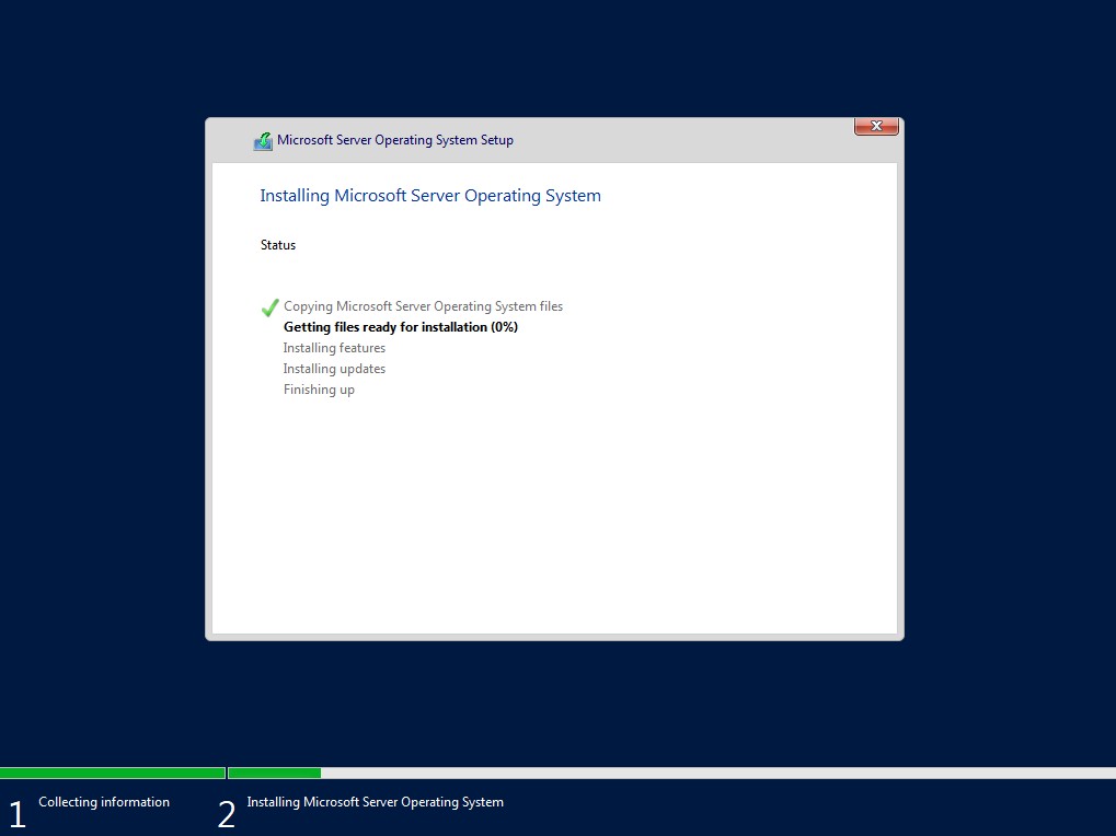 Start installation
