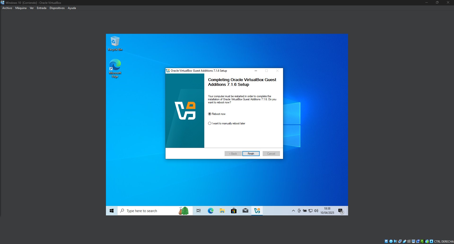 Paso 9 de instalación - Configuración final